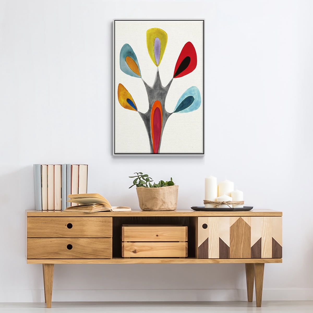 Magic Tricks II Framed Premium Gallery Wrapped Canvas - Ready to Hang - 25 x 37 - White Floating Frame