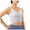 Light Gray, variant on vigerkar Womens U Back Sports Bra - Wireless Padded Ruched V Neck Workout Gym Yoga Crop Top (Blue, S)