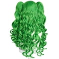 thumbnail image 3 of Peluca para cosplay, pelo sintético, color verde, de Lolitas Curlys, anime, 3 of 3