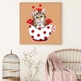 thumbnail image 2 of Cuadros Decorativos 5D DIY diamante pintura hermosa taza gato Cruz puntada bordado mosaico Kits DQrwqpou Nuevos Originales, 2 of 8