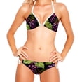 thumbnail image 2 of Grape Detachable Sponge Adjustable Strap Bikini Set Two-Pack Beachwear Scene Swimsuit, 2 of 6