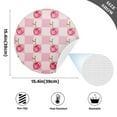 thumbnail image 2 of Ryvnso Cherry in Checkered Pattern Round Plate Mats Dining Table Placemat Set of 4 for Holiday Decoration, 2 of 7