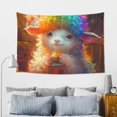 thumbnail image 5 of Easygdp Rainbow Lamb Breakfast Tapestry Wall Hanging, Wall Tapestries for Bedroom Aesthetic Living Room Office Decor 60x40in, 5 of 8