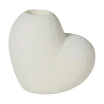 JoyMoreHome Valentine Day Ceramic Heart Candleholder, Durable Heart Shape Decor for Holiday Party, Tabletop Centerpiece, Livingroom, Bedroom