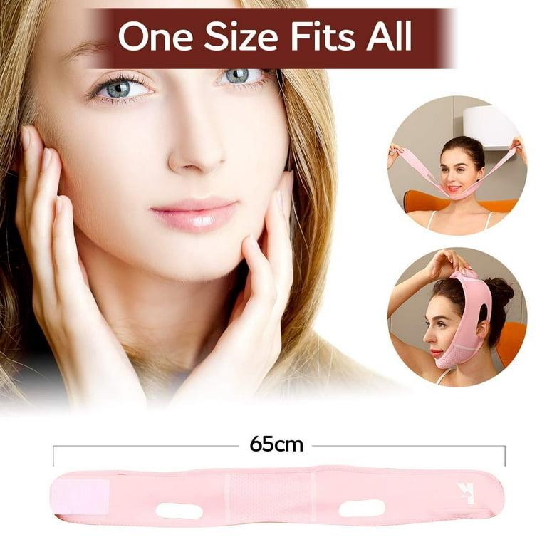 Reusable Double Chin Reducer,V Line Facial Mask, Facial Slimming Strap  jawline exerciser-Chin Up Face Lift Tape