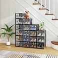 thumbnail image 2 of 18Pcs Shoe Box Set, Medium Black Plastic Mesh Modular Design for Home Storage, 35.00*25.00*19.00cm, 2 of 8