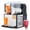 Black, variant on JustSmart 4L x 2 High-Speed Dual Tank Slushie Machine, Stainless Steel, Self-Cleaning, for Frozen Drinks, Bars, Restaurants, Home, 370W, Carbon Steel Handle, White