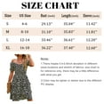 thumbnail image 7 of OUSIMEN Women's Dresses Casual Summer Print Ruffle A Line Short Sleeve Mini Floral Dress for Women, 7 of 7