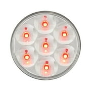 GG Grand General 76543 SE332 Inches Low Profile Pearl Red 7 LED Marker Light, Clear Lens, red/clear