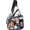 Black, variant on Clear Sling Bag, Clear Bag Stadium Approved, Transparent Shoulder Crossbody Backpack for School