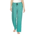 thumbnail image 1 of Balery Turquoise Glitter Pantalones de pijama para mujer, pijamas ultraligeros, pantalones de estar por casa-Large, 1 of 6