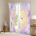 thumbnail image 3 of Homewish Bohemian Moon Sun Black Out Curtains for Teens Boys Girls,Purple Golden Curtains Pack of 2 (42x63 Each),Boho Theme Bedroom Curtains,Ultra Soft Home Decor, 3 of 6