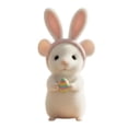 thumbnail image 1 of zhangmingg Handmade Cute Bunny Rabbit Animal Figurine Soft Easter Decoration for Tiered Tray Desktop Ornament, 1 of 4
