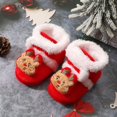 thumbnail image 4 of Goodw7 Soft Sole Infant Booties for Standing and Playing, Christmas High-Top Fleece Lined Warm Winter Pre-Shoes with Embroidered Decor for Newborn, 4 of 7