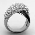 thumbnail image 3 of High polished (no plating) Stainless Steel Ring with Top Grade Crystal in Clear for Women Clear Stone Color Style TK1427 Size 5, 3 of 4