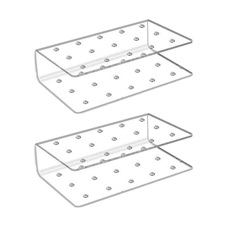 

Linyer Pack of 2 Candy Display Holder Portable Transparent Rectangular Bar Celebration Cake Sugar Stand Rack Bracket Accessories