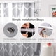 thumbnail image 4 of Diseño de malla de cortina de baño de secado rápido y dobladillo pesado lavable duradero con 10 ganchos JAMW Sencillez, 4 of 5