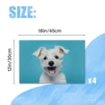 thumbnail image 2 of BaHomeck placemats Set of 4 White Puppy On Blue Background With Happy Face Cotton Linen rectangle Placemats for Kitchen Dining Table Indoor,Outdoor,18*12inch, 2 of 4