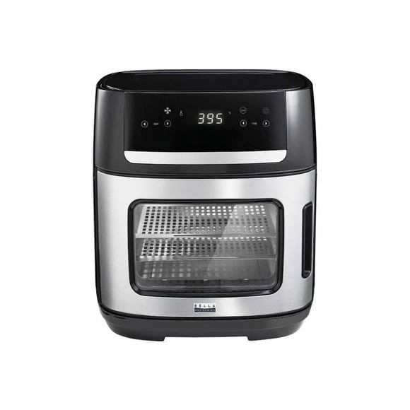 Bella Pro Series 4-Slice convection Toaster Oven + Air Fryer with Dehydrator & Rotisserie Settings Stainless Steel