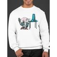 thumbnail image 2 of Tired Skeleton  Sweatshirt Men -Image by Shutterstock, Male 3X-Large, 2 of 4
