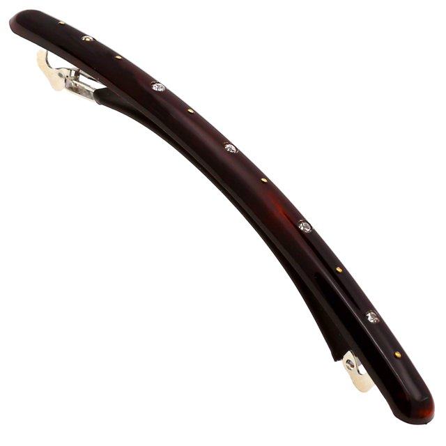 Camila Paris Cp2849 Pasador De Pelo Francés Concha De Tortuga Grande Largo Flaco Agarre Fuerte Pinzas Para El Cabello Para Mujeres Fino Engomado Cierre Automático Sin Resbalón Accesorios Para El Cabel