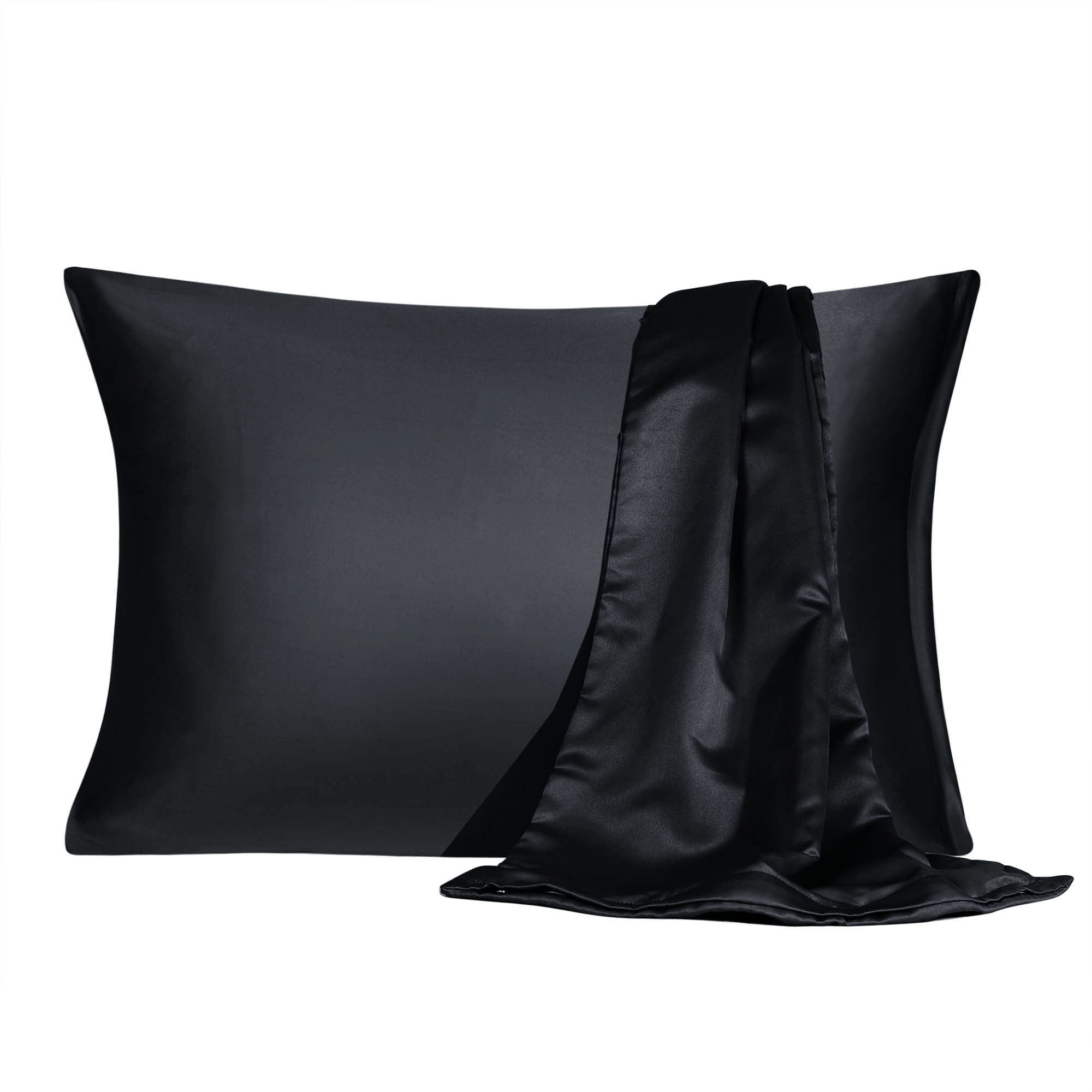 Silk Satin Pillowcase 1 PK Silky Pillow Cases for Hair & Skin New Design Gray 