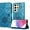 Blue, variant on ELEHOLD Case for Samsung Galaxy S24 Ultra, Sunflower Embossed Leather Wallet Case with Magnetic Closure & Kickstand,Rosegold