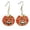 Orange, variant on Halloween Pumpkin Earrings With Rhinestone Details And Jack O Lantern Face Dangle Drop Design For Party(Orange-5.9cm)