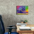thumbnail image 5 of Epic Graffiti 'Psychedelic Rainbow Black Cat' by Rebecca Wang Art, Acrylic Glass Wall Art, 16"x12", 5 of 8