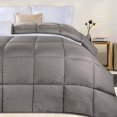 thumbnail image 4 of Superior Basketweave Plush Down Alternative Comforter, Full/ Queen, Charcoal, 4 of 13
