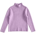 thumbnail image 5 of JOANKDMI Classic Mock Turtleneck Sweaters Girls 10-12 Long Sleeve Ribbed Knit Pullover Tops Basic Solid Color Winter Fall Warm Layering Shirts for Kids Daily Wear, 5 of 7