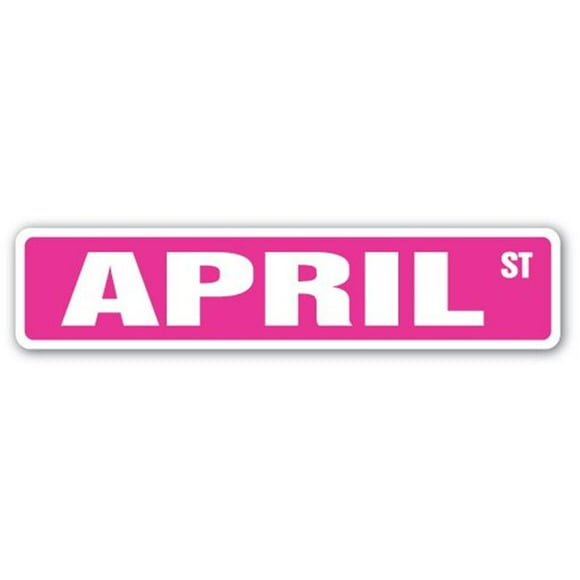 SignMission SS-APRIL 4 x 18 in. Childrens Name Room Street Sign - April