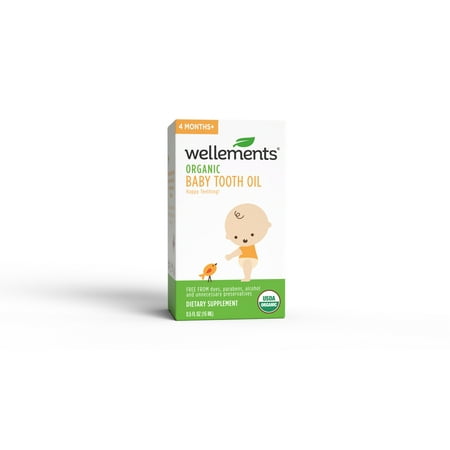 Wellements Organic Baby Tooth Oil, .5 Oz