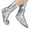 Silver, variant on Women's Fashion Crew Socks - Metallic Luster - Ladies Girls Casual Socks One Size Compression Socks