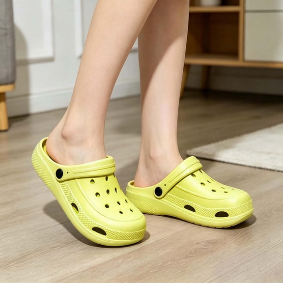 Summer Breathable Unisex Clogs with Arch Support, Lightweight Garden Beach Shoes for Women and Men(Green,8.5)