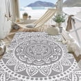thumbnail image 3 of Outdoor Rug ;x; Reversible Boho Plastic Straw Patio Deck Camping Rugs Indoor Outdoor Portable RV Mat Carpet for Outside Porch Balcony Backyard Beach Pool, 3 of 9