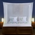 thumbnail image 2 of SVKBJROY Canopy Mosquito Net, Anti-Insect Mosquito Net, Mosquito Net for Double Bed, 2 Side Openings, Decorative Rectangular Shape for Home and Travel, White, 300x200x200cm, 2 of 4
