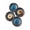 Flambe Blue, variant on White Small Dessert Plates Set of 4,Ceramic Dinner Plates 6 Inch for Appetizer, Fruits, Cake, Salad,Microwave Safe