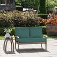 thumbnail image 2 of Arden Selections Outdoor Loveseat Cushion Set 46 x 26, Peacock Blue Green Texture, 2 of 6