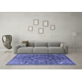 thumbnail image 3 of Ahgly Company Indoor Square Persian Blue Traditional Area Rugs, 6' Square, 3 of 4