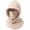 Beige, variant on Winter Hats for Men, Double-Layer Fleece Hood with Integrated Face Cover, Soft Windproof Warmth for Cold Weather Outdoor Hiking