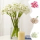 thumbnail image 1 of Flores de camelia artificiales - Ramos de plástico blanco en pack de 6 para decoración del hogar, centros de mesa de bodas y fiestas, 1 of 6
