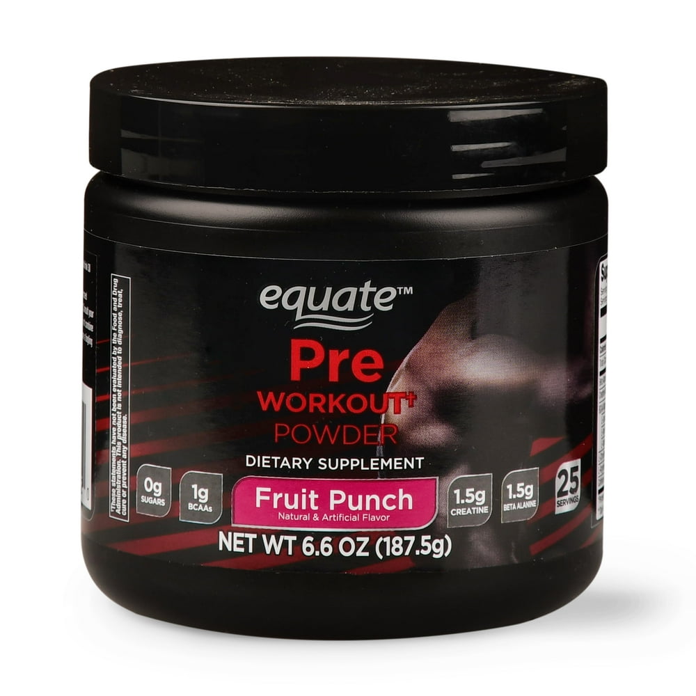 Equate Pre Workout Powder, Fruit Punch, 25 Servings