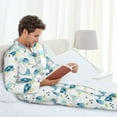 thumbnail image 6 of Naloa Sea Turtle Men’s Pajamas Set - Long Sleeve Button Down Sleep Shirt and Pajama Bottoms Sleepwear Set-Large, 6 of 7