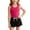 Hot Pink, variant on Qingpeng Kids Stylish Set Sleeveless Solid Color Racerback Tank Top And Drawstring Shorts With Elastic Waist For Casual Wear Matching Outfit Set For Kids