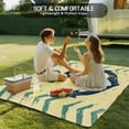 thumbnail image 5 of Fsddascl Anchor Nautical Outdoor Rug for Patio/Deck/Porch, Non-Slip Large Area Rug 4 x 6 Ft, Green Yellow Wave Stripe Retro Indoor Outdoor Rugs Washable Area Rugs, Reversible Camping Rug Carpet, 5 of 5