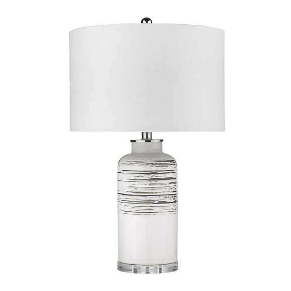 Trend Lighting TT80155 24.5 in. Trend Home 1-Light Polished Nickel Table Lamp