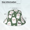 thumbnail image 6 of Kll Alpaca Faces Bucket Hat For Women Men Packable Travel Beach Sun Hat Outdoor Rave Accessories Reflective Fisherman Cap, 6 of 9