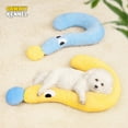 thumbnail image 2 of 1 Pc Pet Little Pillow U-Shaped Neck Protector Deep Sleep for Puppy Kitten Pillow Dog Cat Headrest Sleeping Pillow Pet Supplies (Blue-S), 2 of 7