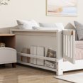 thumbnail image 5 of Leumius Twin Size Floor Bed with Built-in Book Rack and Door,Platform Bed for Boys Girls White, 5 of 9